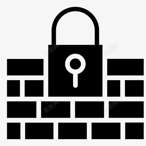 数据隐私防火墙锁图标svg_新图网 https://ixintu.com 保护 安全测试黑填充 数据隐私 网络安全 锁 防火墙