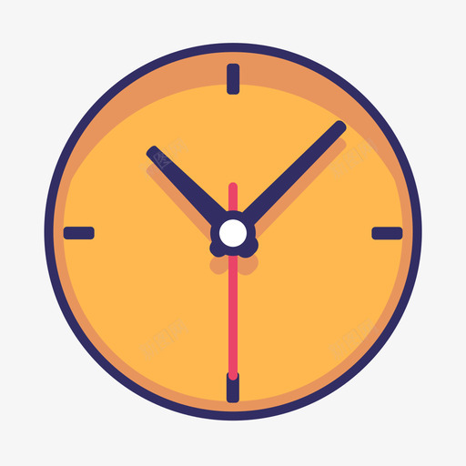 clocksvg_新图网 https://ixintu.com clock 填充 扁平 多色 简约 钟 时间