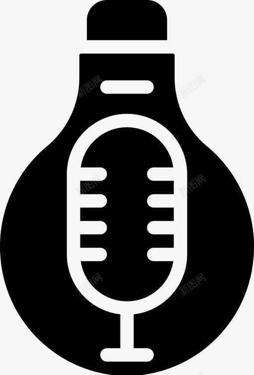 声控灯家居智能图标svg_新图网 https://ixintu.com 声控灯 家居 智能 智能家居固态