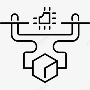 四旋翼机avtomatika货物图标图标