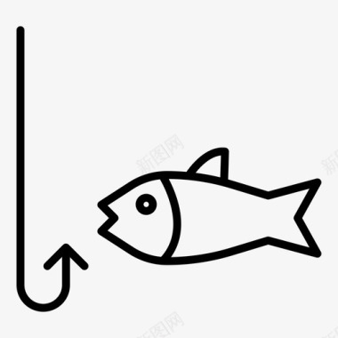钓鱼狩猎4直线型图标图标
