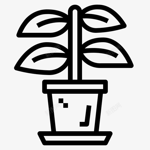 植物漫画家线性图标svg_新图网 https://ixintu.com 植物 漫画家 线性