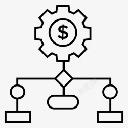 财务协作财务网络业务网络财务互联图标高清图片