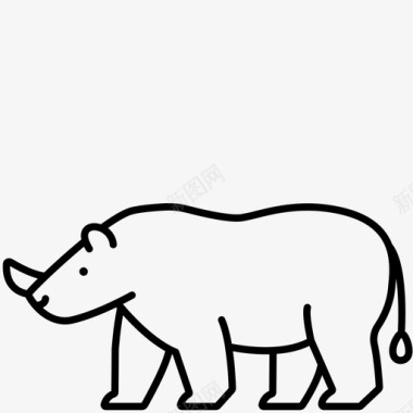 犀牛动物哺乳动物图标图标