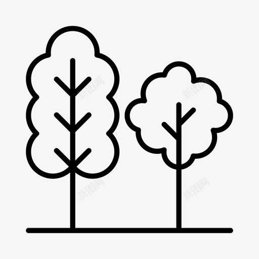 树木环境绿色植物图标svg_新图网 https://ixintu.com 公园 树木 环境 绿色植物 自然