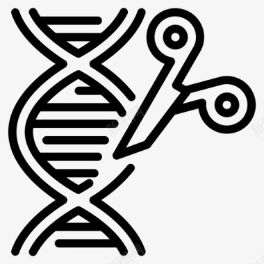 基因工程医学技术1线性图标图标