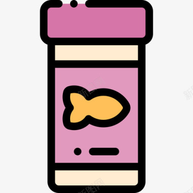鱼类食品宠物33直系颜色图标图标