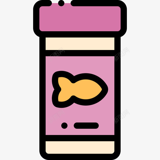 鱼类食品宠物33直系颜色图标svg_新图网 https://ixintu.com 宠物 直系 颜色 食品 鱼类
