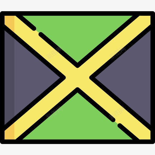 牙买加Reggae29线性颜色图标svg_新图网 https://ixintu.com Reggae29 牙买加 线性颜色