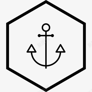 锚巡航海上图标图标