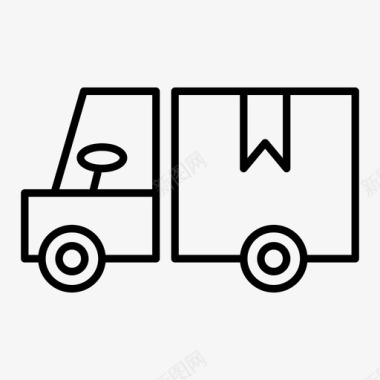 物流配送货物运输卡车图标图标