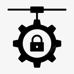 保护通信线路锁定设置网络保护图标高清图片