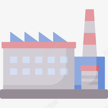 工厂工业流程31扁平图标图标