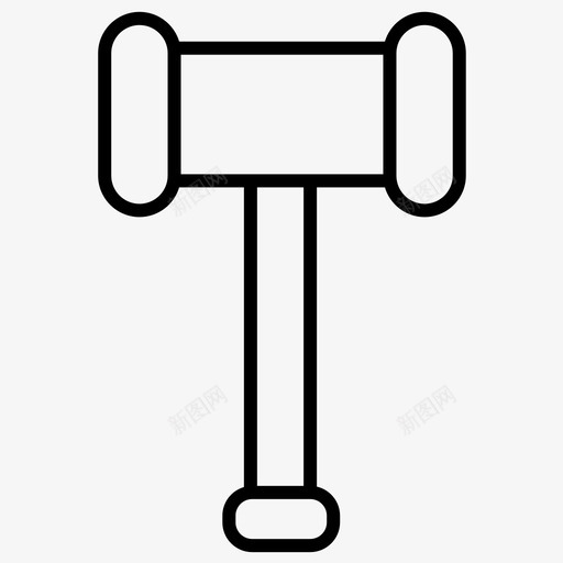 锤子木槌人工图标svg_新图网 https://ixintu.com 人工 工具 木槌 气缸组管理粗体行集合3 锤子