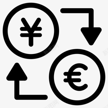 转账货币欧元图标图标