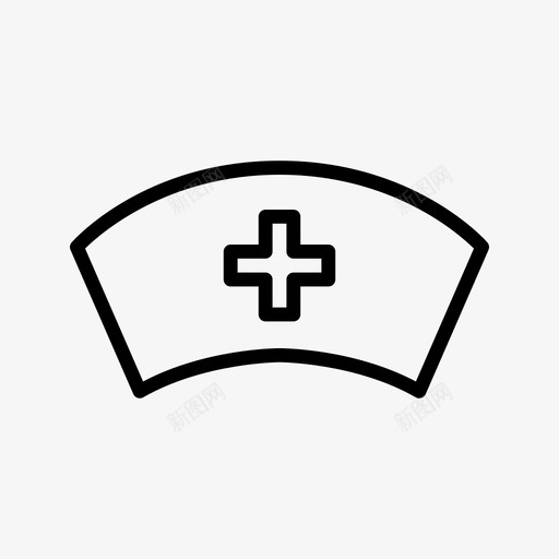 护士帽健康医院图标svg_新图网 https://ixintu.com 健康 医学 医疗 医院 护士帽