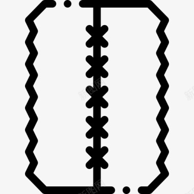 缝线缝52直线图标图标