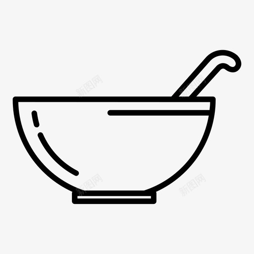 碗器具玻璃图标svg_新图网 https://ixintu.com 勺子 厨房 器具 工具 玻璃