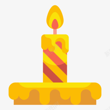 蜡烛生日和派对10平的图标图标