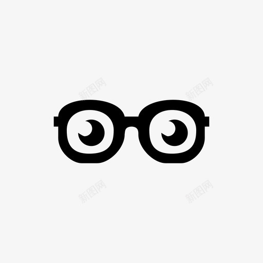 眼镜时尚镜框图标svg_新图网 https://ixintu.com 光学 时尚 眼镜 视野 镜框