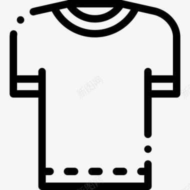 T恤缝纫52直线图标图标