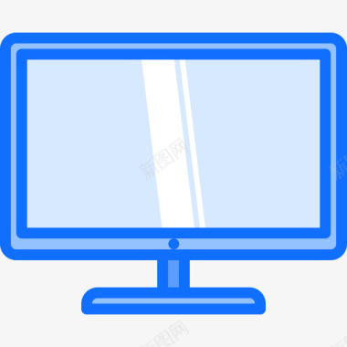 监视器计算机54蓝色图标图标