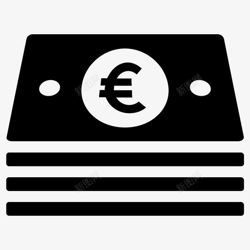 欧元现金欧元纸币图标svg_新图网 https://ixintu.com 付款 欧元 现金 纸币 货币