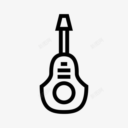吉他教育乐器图标svg_新图网 https://ixintu.com 乐器 吉他 教育