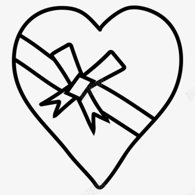 心形礼物爱的象征情人节礼物图标图标