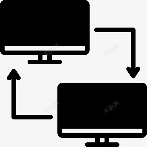 pc共享计算机电子图标svg_新图网 https://ixintu.com pc 传输 共享 电子 计算机 软件