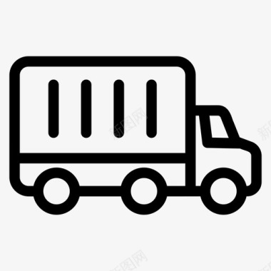 货物交付卡车交付货车物流交付图标图标