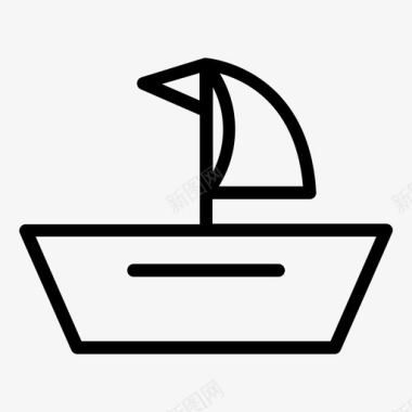 船假日帆船图标图标
