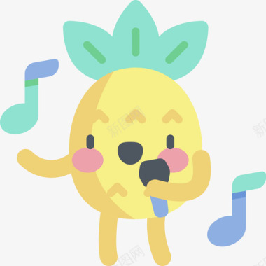 唱歌菠萝性格2平淡图标图标