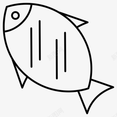 鱼食物膳食图标图标