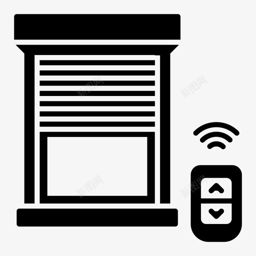 雅鲁西窗帘遥控图标svg_新图网 https://ixintu.com 智能 智能家居 标志 百叶窗 窗帘 窗户 遥控 鲁西