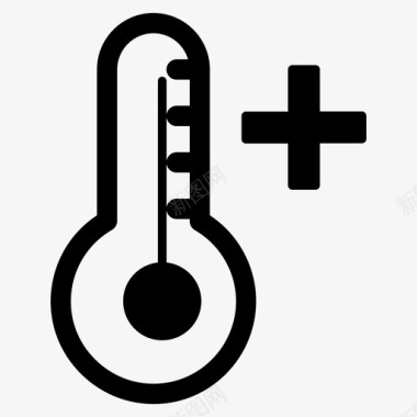 温度计热发烧温度图标图标