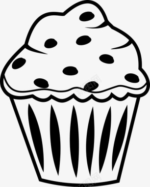 纸杯蛋糕快餐餐厅图标图标