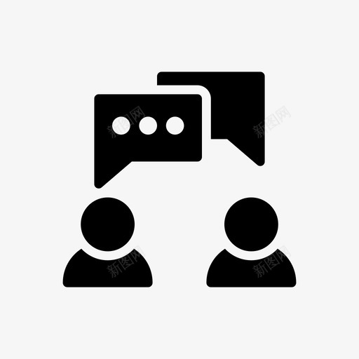 会说话的人沟通交谈图标svg_新图网 https://ixintu.com 交谈 会说 沟通 用户 讨论 说话