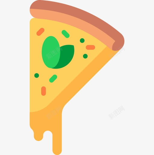 披萨片纯素食品5扁平图标svg_新图网 https://ixintu.com 扁平 披萨片 纯素 食品