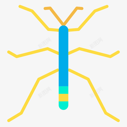 步行棒昆虫34扁平图标svg_新图网 https://ixintu.com 扁平 昆虫34 步行棒
