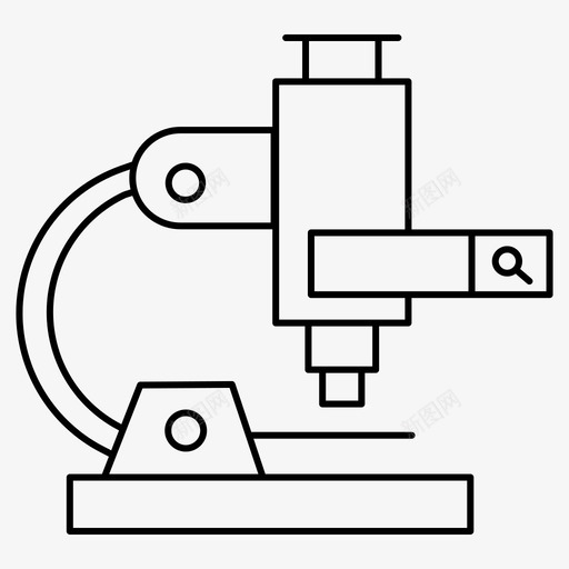 显微镜实验室科学图标svg_新图网 https://ixintu.com 商业 实验室 搜索 显微镜 概念 科学 细线
