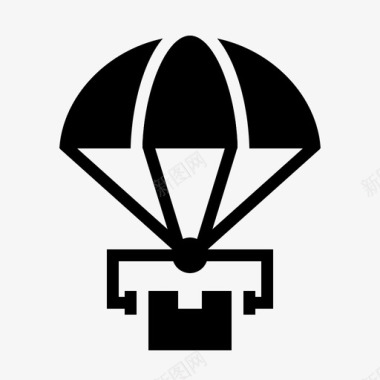 空运降落伞远征货物铭文图标图标