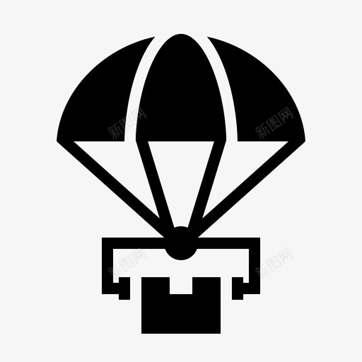 空运降落伞远征货物铭文图标svg_新图网 https://ixintu.com 空运 货物 远征 铭文 降落伞