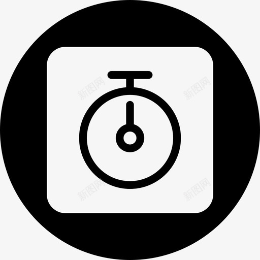 秒表计时器webui圆形填充图标svg_新图网 https://ixintu.com webui圆形填充 秒表 计时器