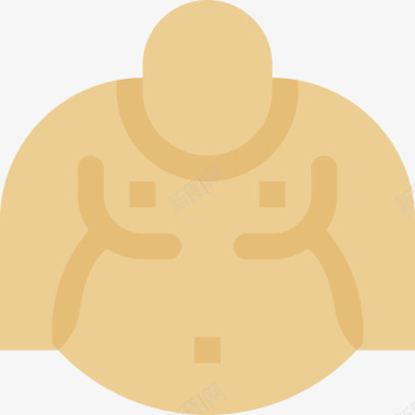腹部身体和健身2平坦图标图标