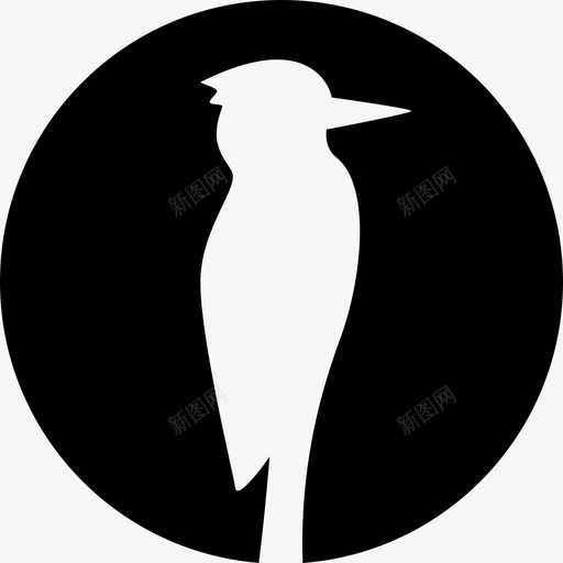 啄木鸟动物喙图标svg_新图网 https://ixintu.com 动物 可爱 啄木鸟 图标
