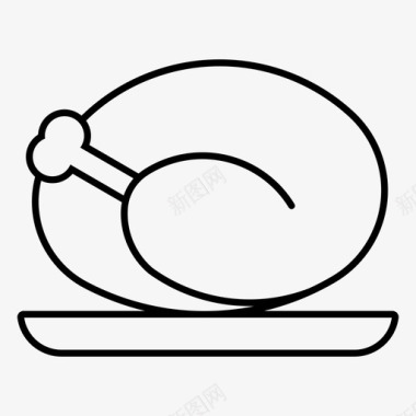 感恩节鸡肉食物图标图标