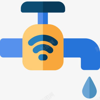 水龙头domotics24扁平图标图标