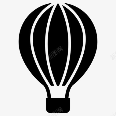 热气球热空气运输图标图标