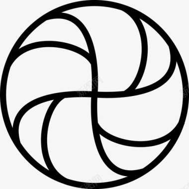 排球运动球球轮廓图标图标